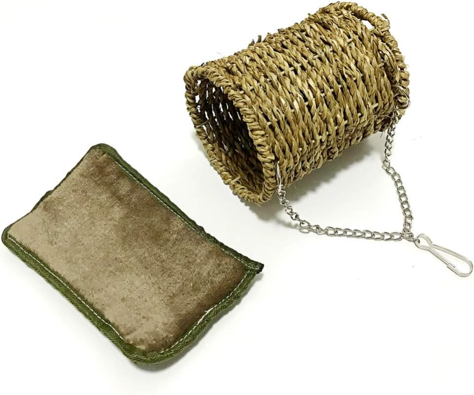 Pet Hammock Hamster Hanging Toy, 3 Piece Set House Hanging Bed Cage Toys for Small Animal Sugar Glider Squirrel Chinchilla Hamster Rat Playing Sleeping