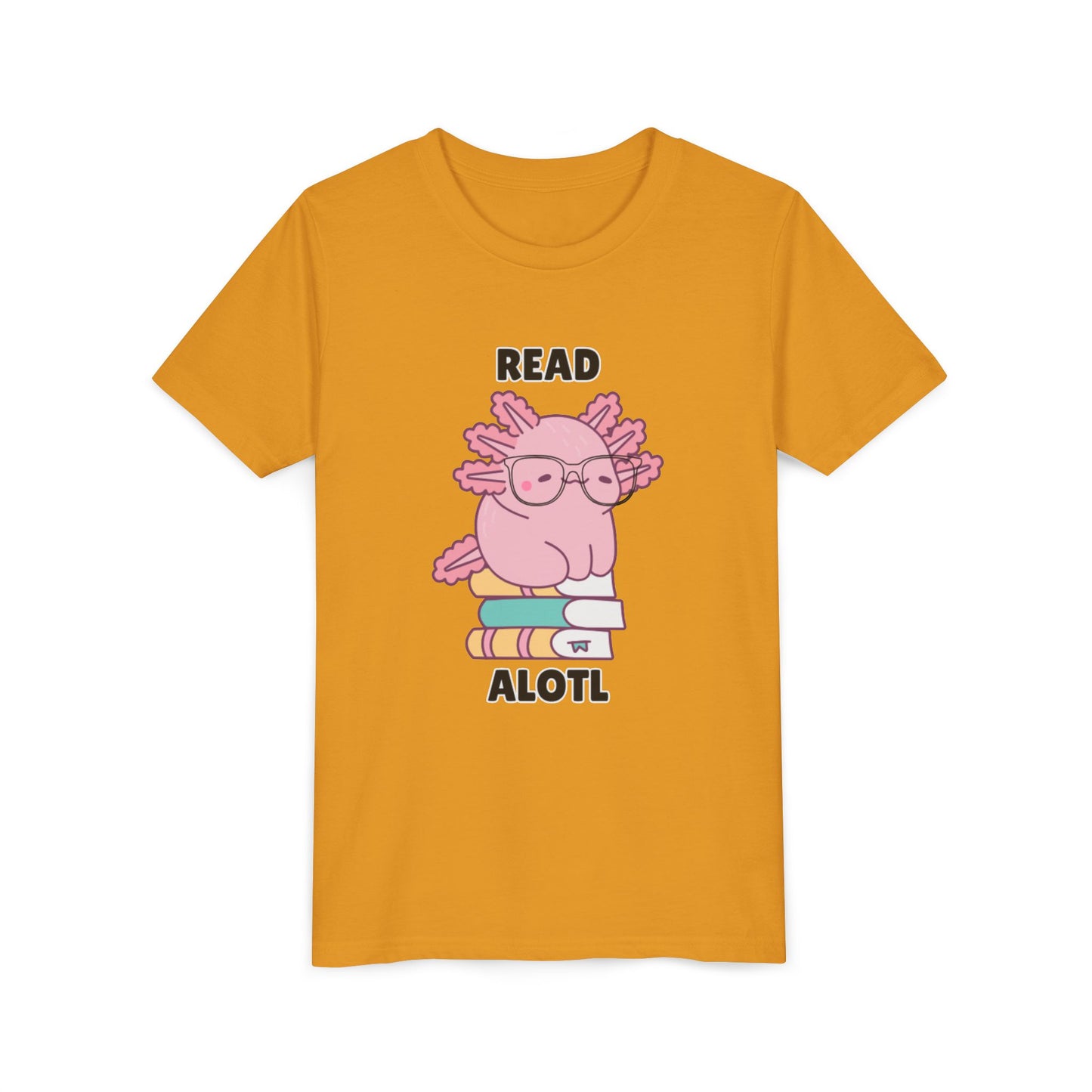 Youth Short Sleeve Tee Read Alotls Design - Fun Kids' Tee, Perfect for Book Lovers, Reading Theme, School Wear
