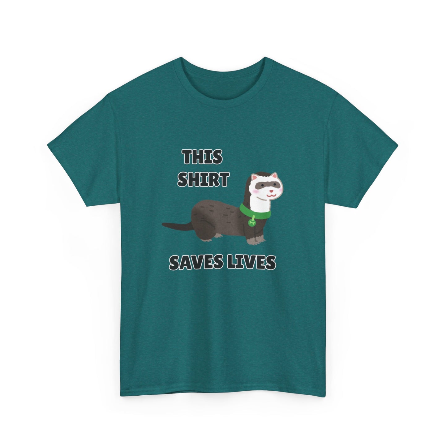 Adult Sizes: This Shirt Saves Lives Cute Animal Rescue Tee, Funny T-Shirt for Animal Lovers, Gift for Pet Adoption, Eco-Friendly Humor Shirt, Unique Casual Wear