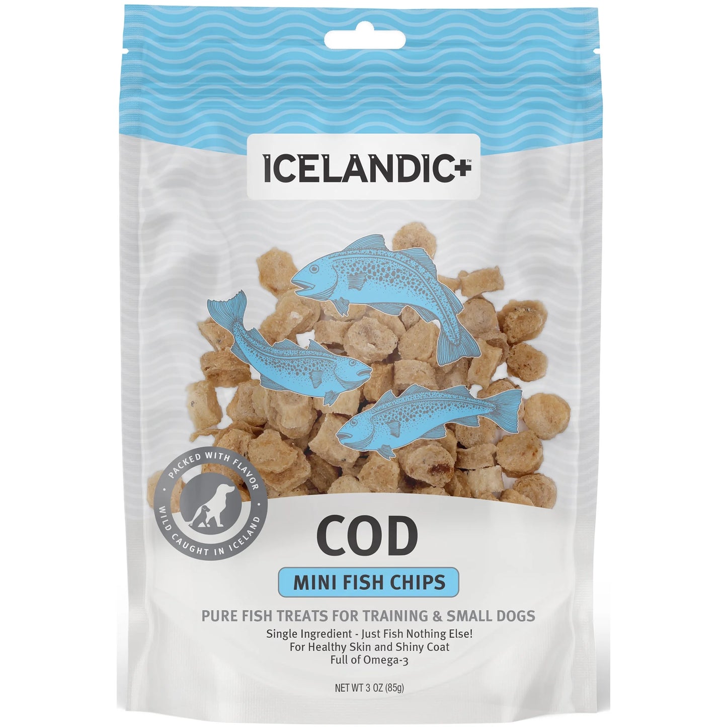 Mini Cod Fish Chips Training Dog Treat 2.5-Oz Bag