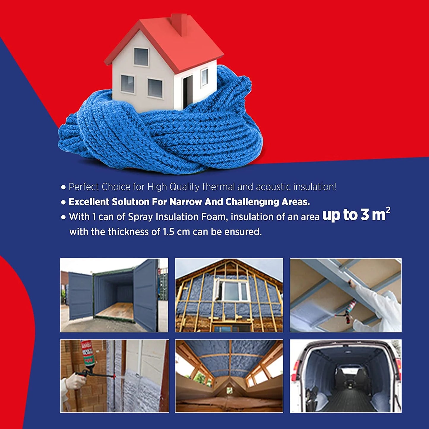Thermcoat Closed Cell Spray Foam Insulation 240 Board Feet, 12 Pack