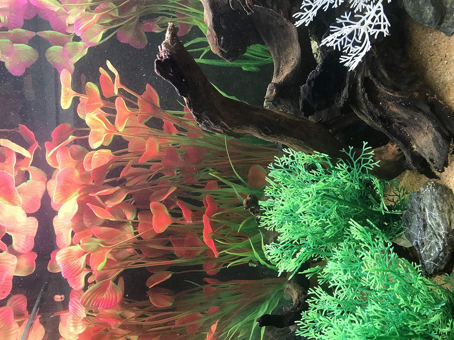 2 Pcs Aquarium Decorations Fish Tank Artificial Water Plants Made of Soft Plastic