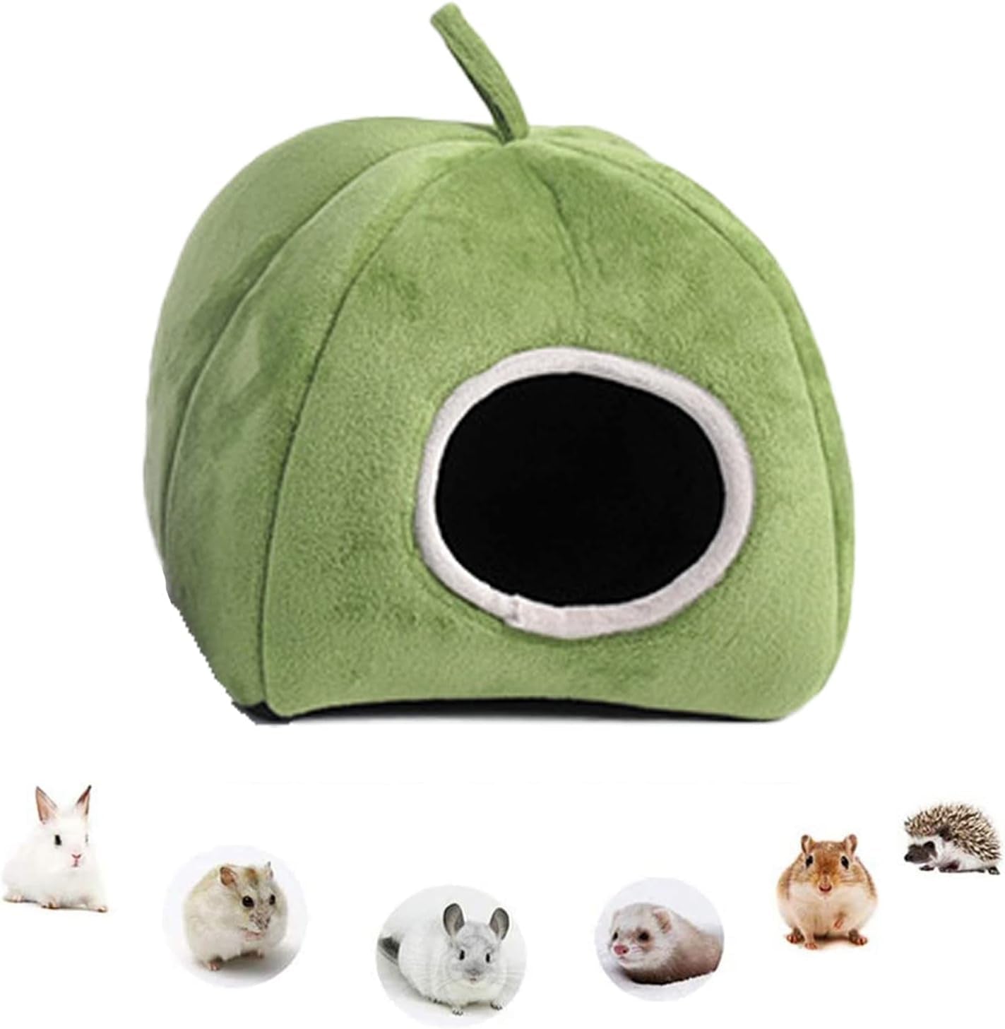 Guinea Pig Beds and Hideouts,2 in 1 Functional Small Animals Bed Cage Accessories for Guinea Pig, Chinchilla, Hamsters, Hedgehog, Ferrets, Bunny, Sugar Glider (Green)