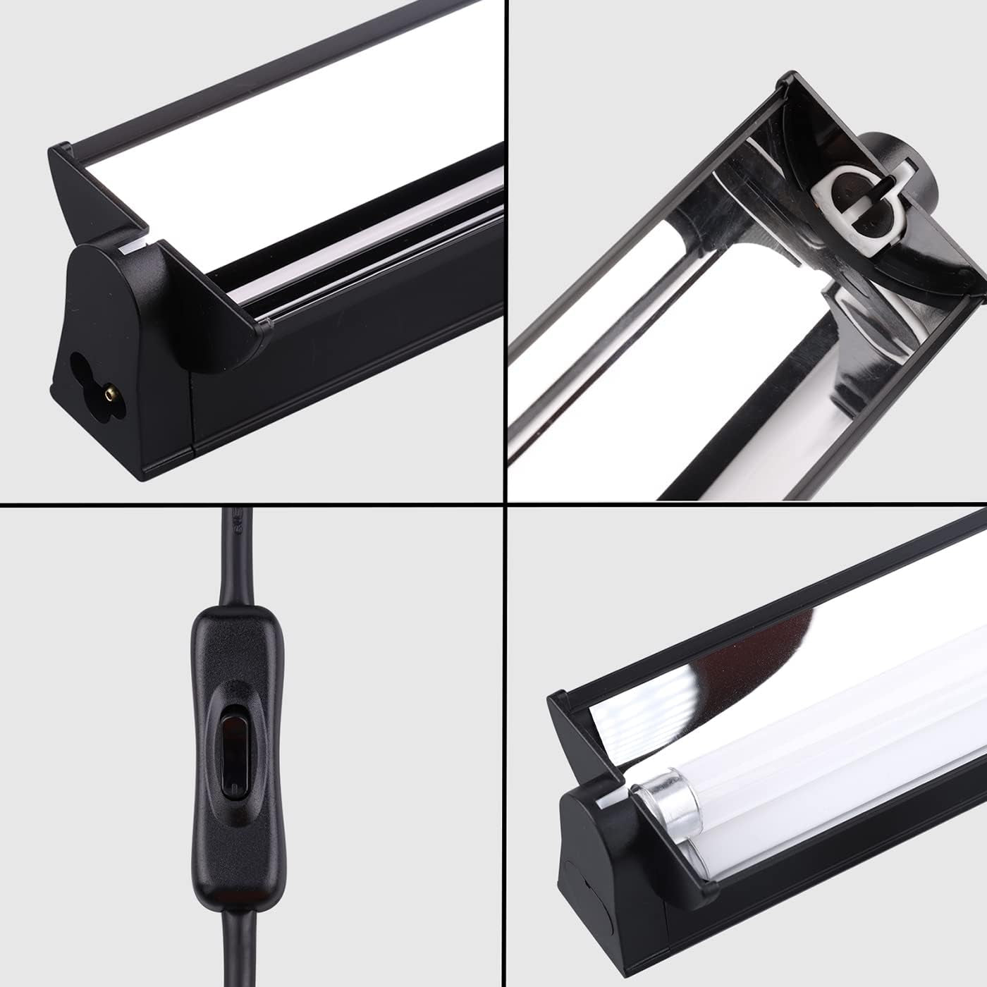 T5 UVB Lighting Combo Kit 24W - T5 UVB Reptile Light Fixture and T5 5.0