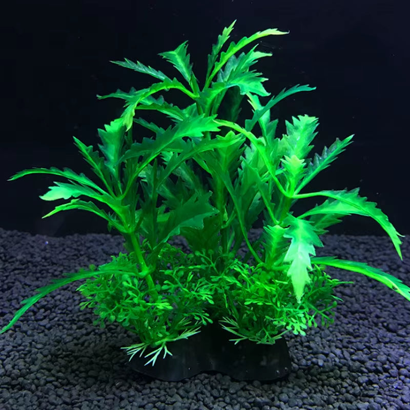 12 Kinds Artificial Aquarium Decor Plants Water Weeds Ornament Aquatic Plant Fish Tank Grass Decoration Accessories 14Cm