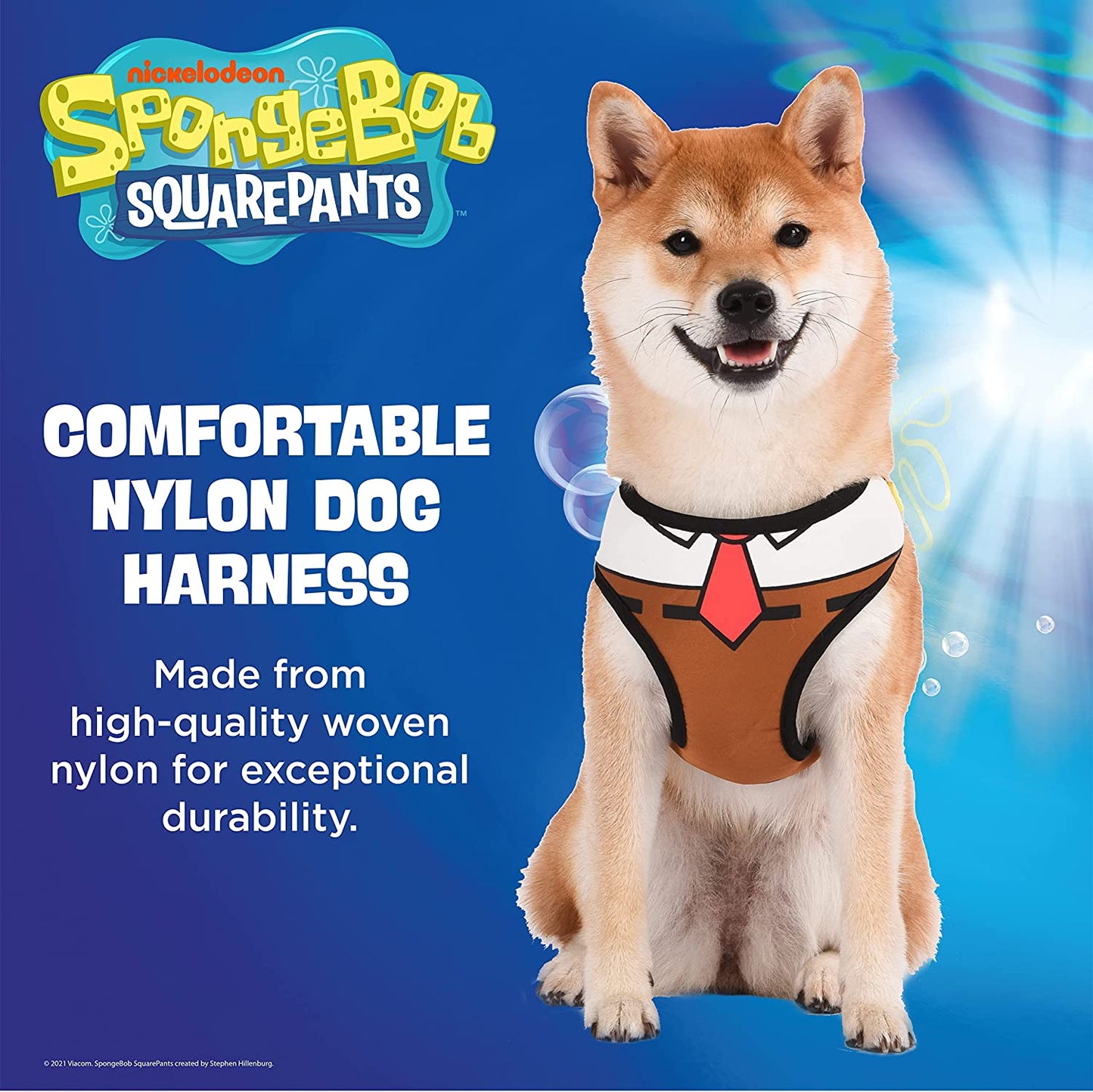 Spongebob Squarepants for Pets Dog Harness, Large | Large Dog Harness for Pets | Soft and Comfortable Dog Harness, Officially Licensed by | Spongebob Dog Apparel & Accessories