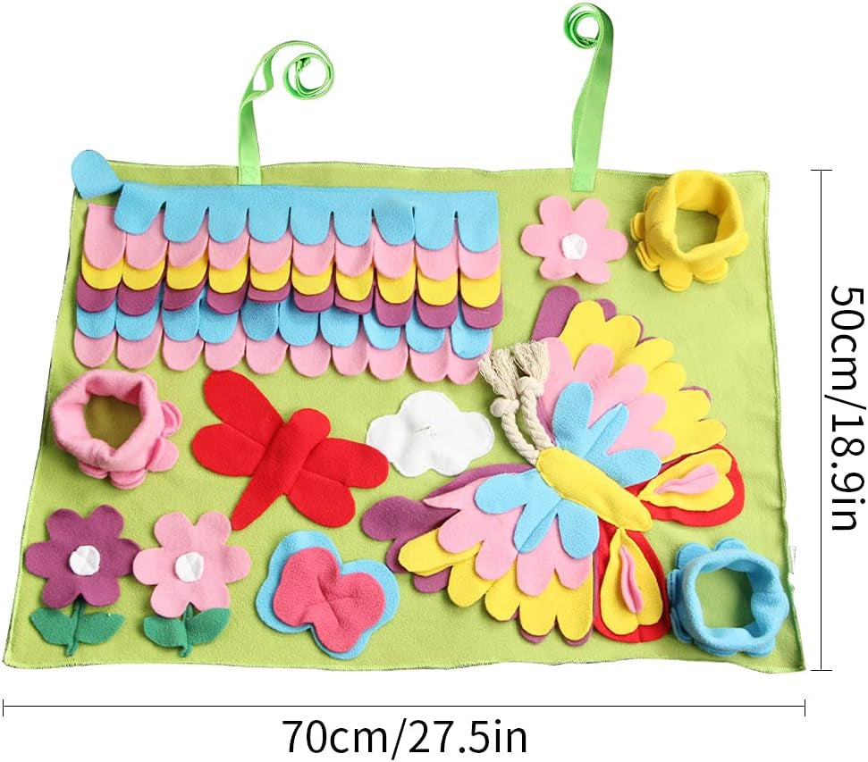 Snuffle Mat Dogs, Slow Feeding Mat for Dogs Durable Training Pad Puzzle Toy for Stress Release,Butterfly