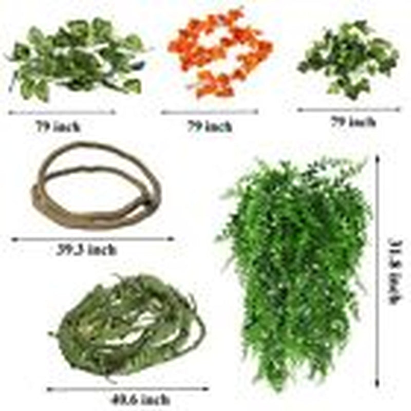 Reptile Vines Plants for Terrarium, Flexible Vines Jungle Climbing Branch