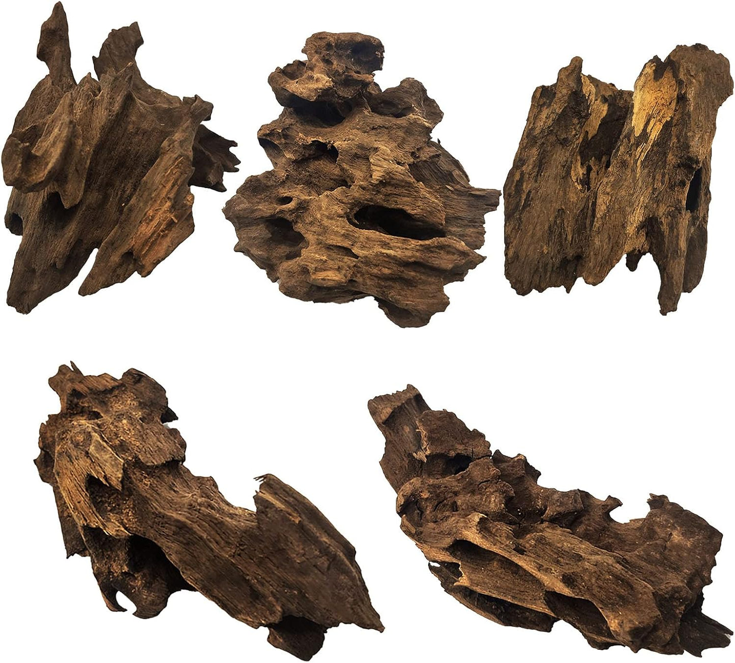 Natural Driftwood for Aquarium Decor Sinkable Reptile Wood Branches Fish Tank Log Habitat Decorations Terrarium Ornament Assorted