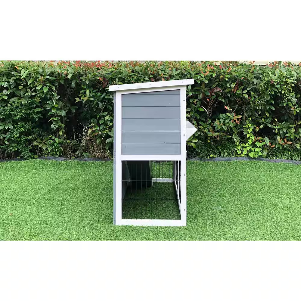 Outdoor Wooden 2-Story Rabbit Hutch