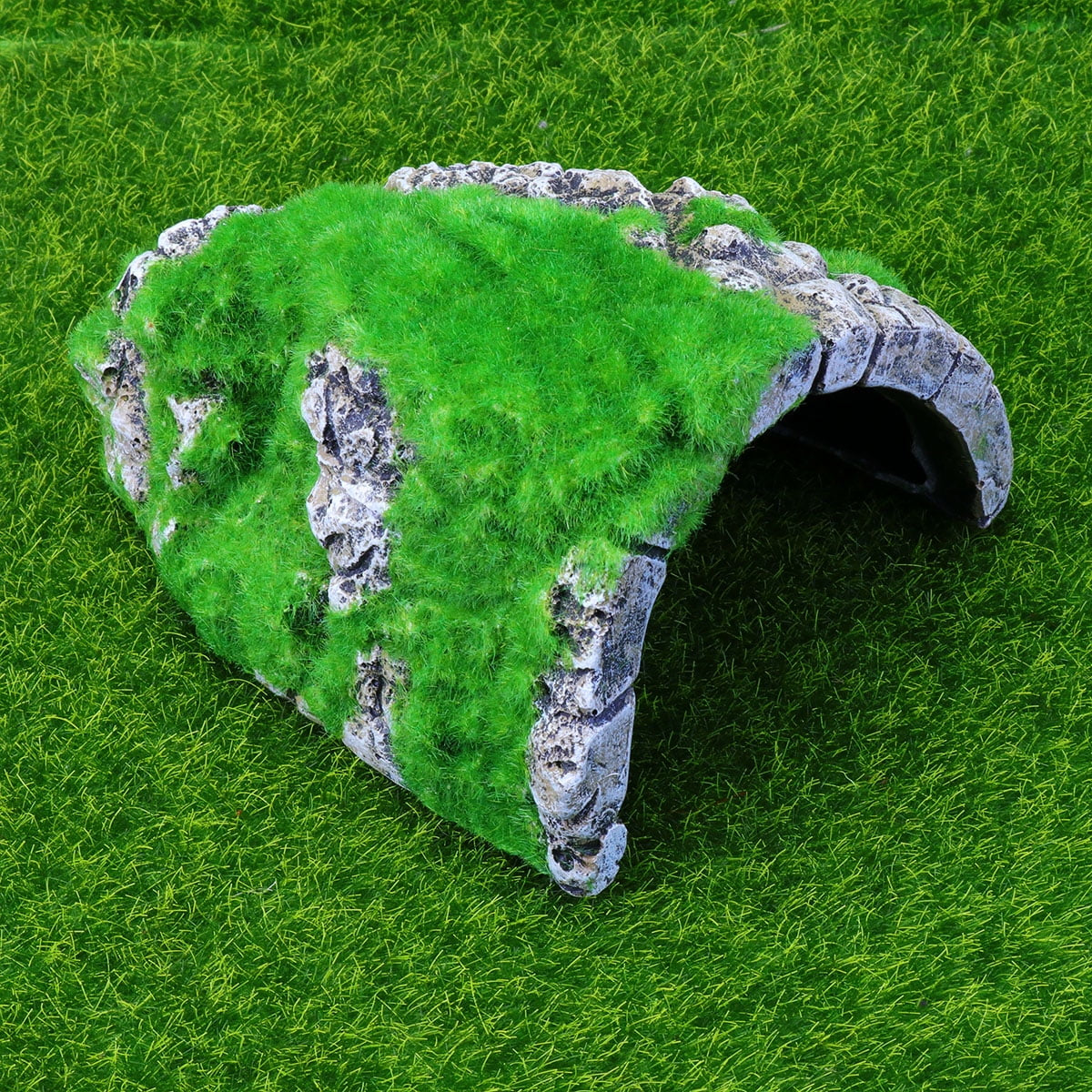 Reptile Box Tortoise Habitat Artificial Moss Cave Decor Hiding Cave Landscape