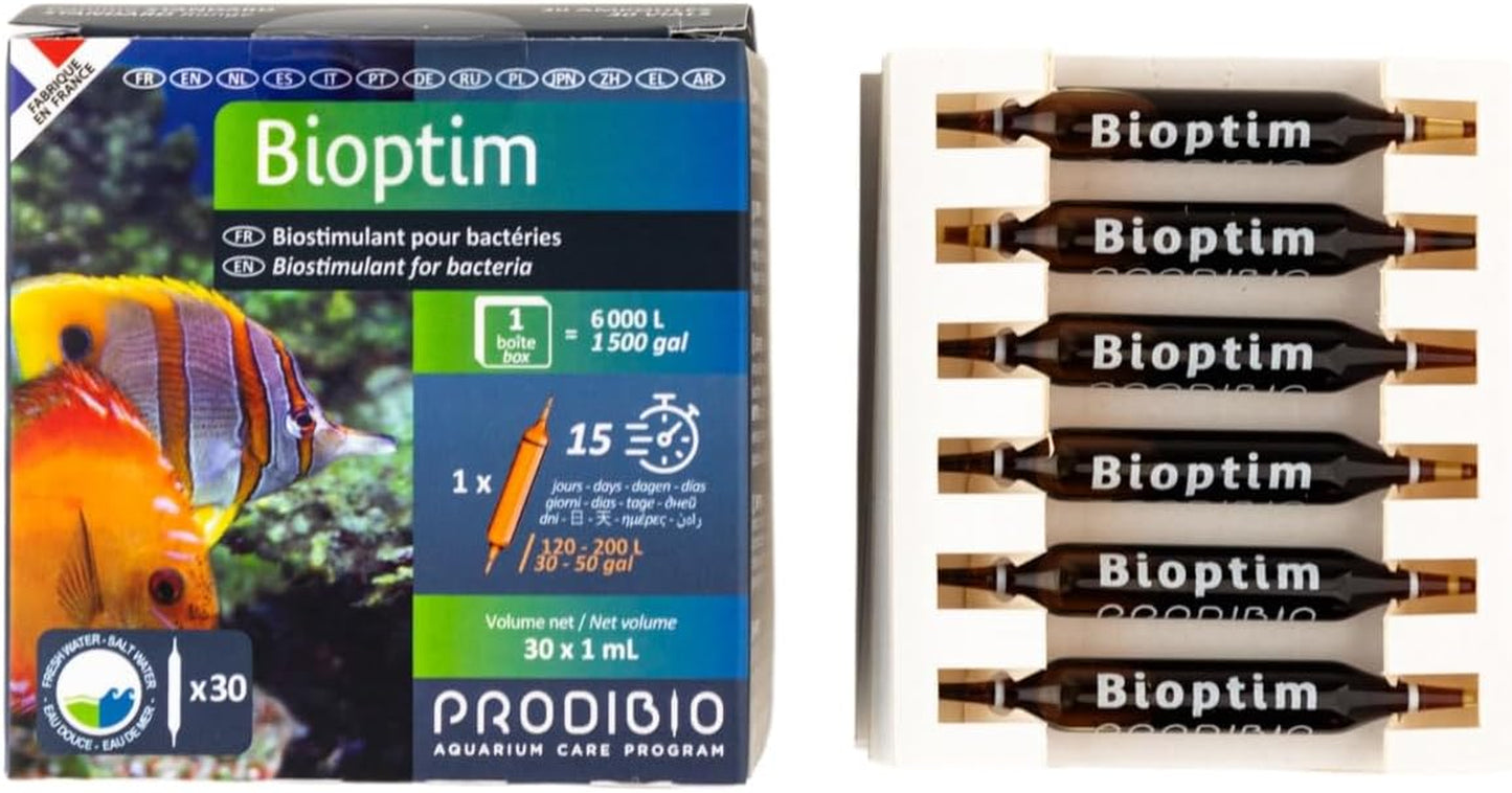Bioptim, Nutrients for Bacteria, Saltwater, 30/1 Ml Vials, 30 Gal and Up