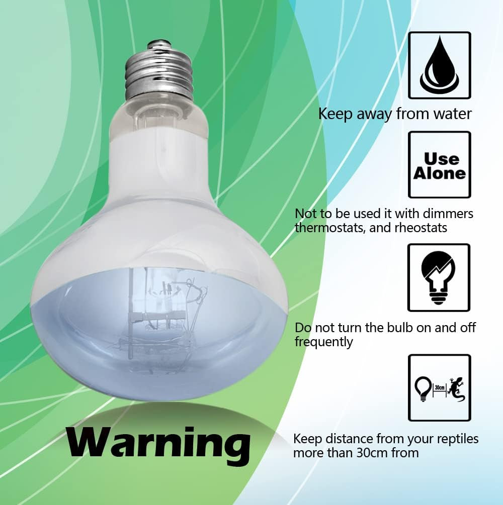 Reptile Heat Lamp 75W 2 Pack,Uva Basking Light Heat Lamp Bulbs,Natural Daylight Heating Light for Bearded Dragon,Turtle,Tortoise,Lizard,Snake,Gecko,Chicken with Digital Temperature Strips