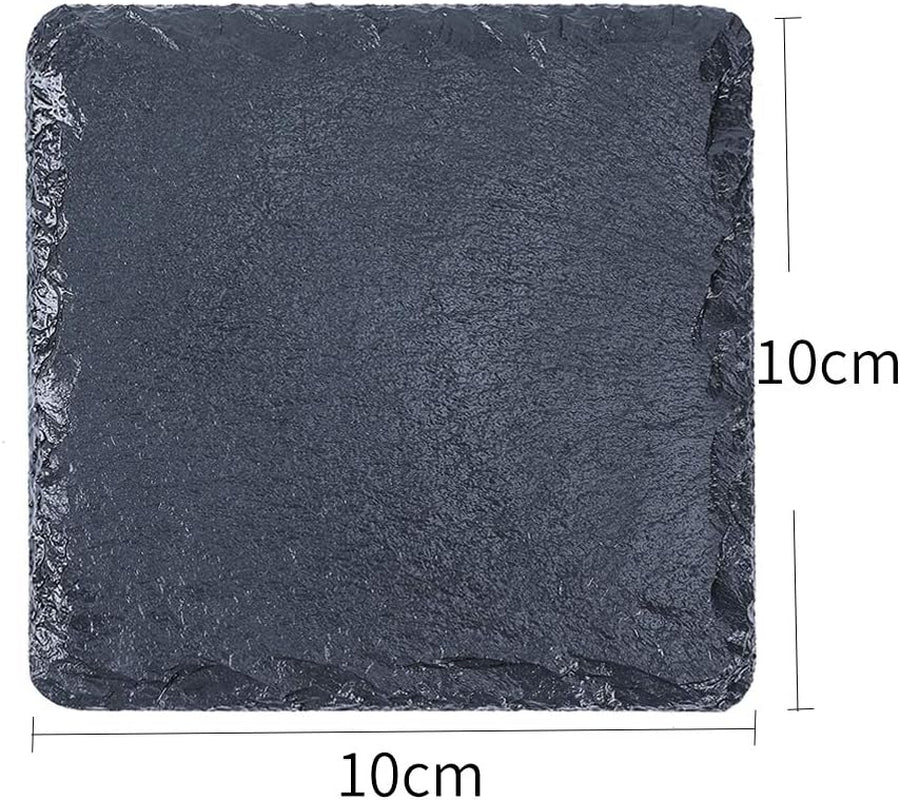 Small Slate Reptile Basking Platform Tortoise Feeding Dish Natural Rock Reptile Food Bowl Landscape Habitat Decor for Turtle Lizard Bearded Dragon Crested Gecko Snake 4 * 4