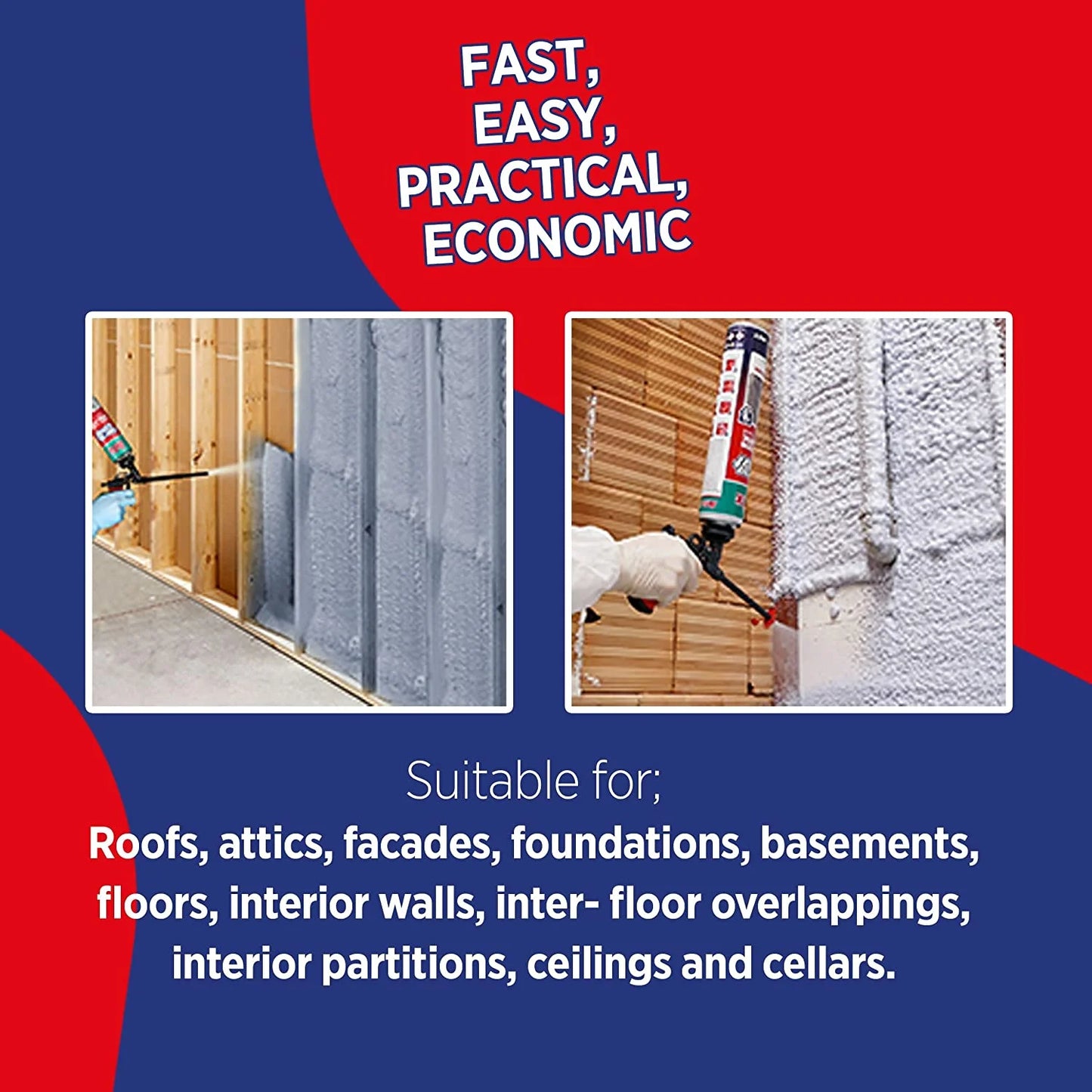 Thermcoat Closed Cell Spray Foam Insulation 240 Board Feet, 12 Pack