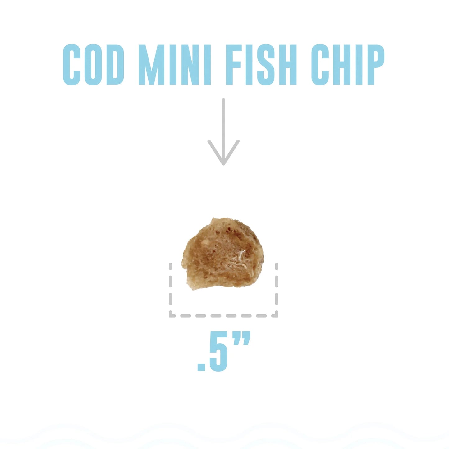 Mini Cod Fish Chips Training Dog Treat 2.5-Oz Bag