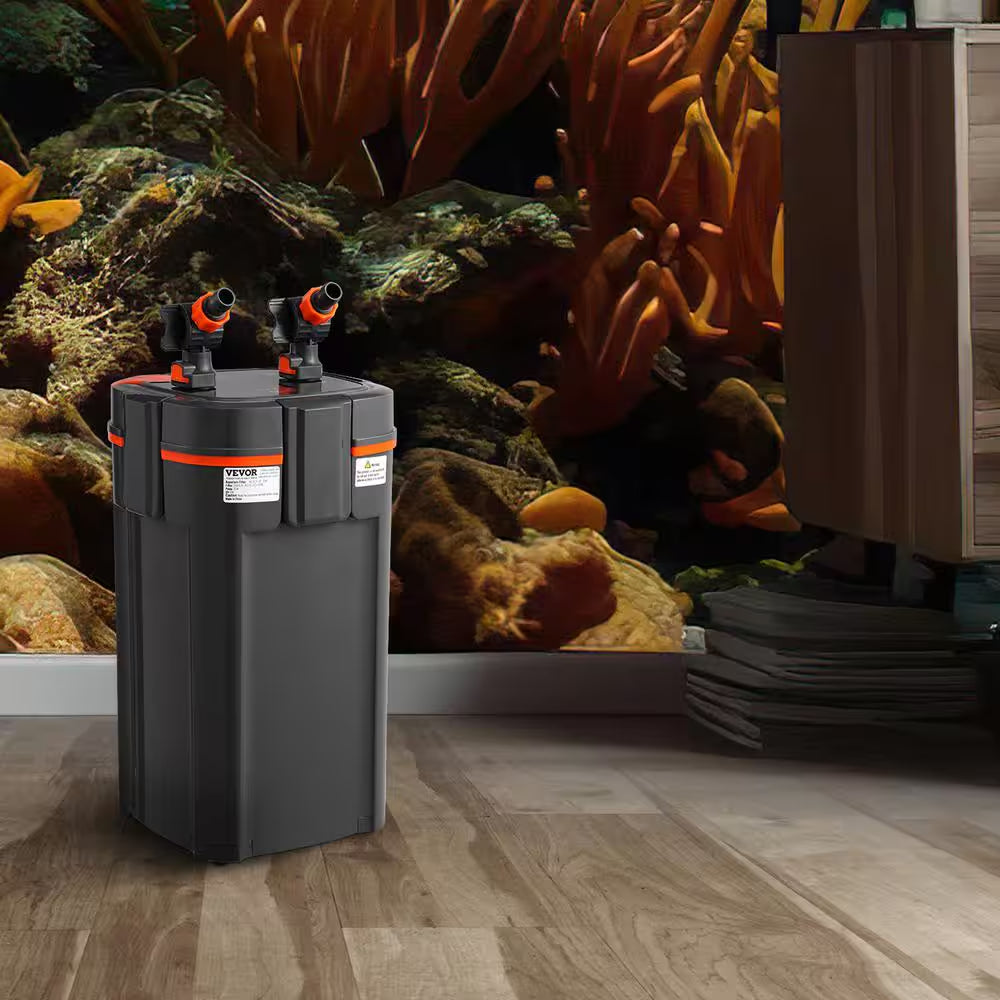 Aquarium Filter 225 GPH 2-Stage Canister Filter 55 Gallon Ultra-Quiet Internal Aquarium Filter with UV Protection 10 W