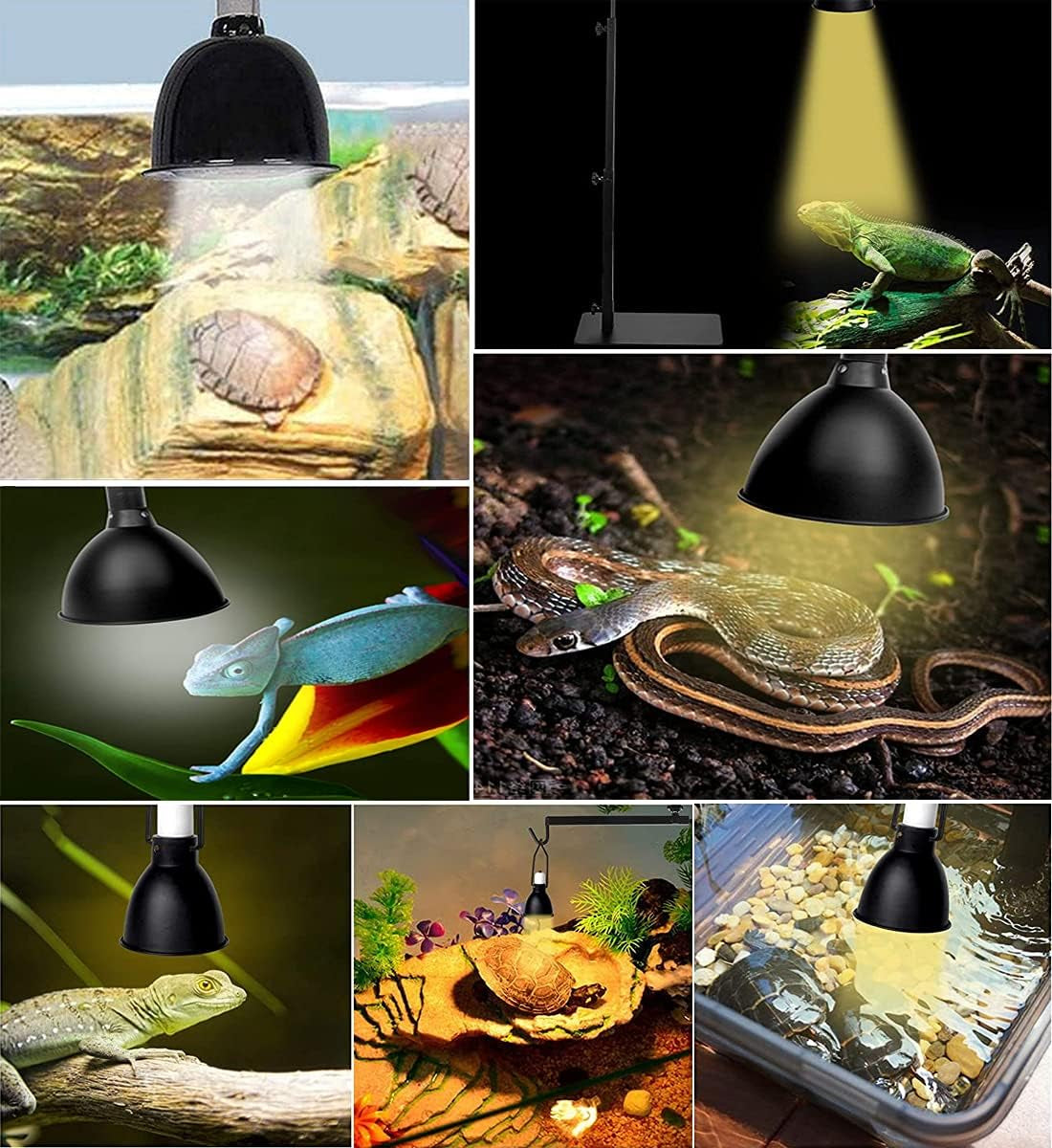 Reptile Lamp Stand Fixed Bracket - Terrarium Large Reptile Lamp Adjustable Metal Lamp Holder, Used for Amphibians and Lizards, Turtles and Snakes and Other Cold-Blooded Animals
