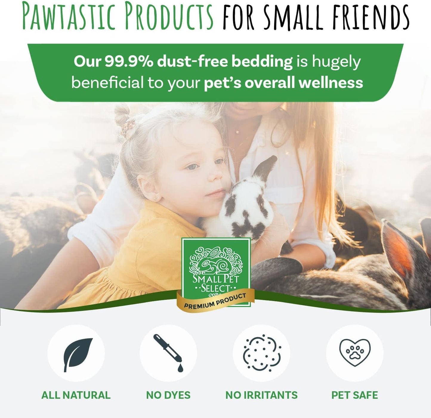 Premium Natural Aspen Bedding, Animal Bedding for Small Indoor and Outdoor Pets, Made in the USA, Jumbo Size 141 L Pack