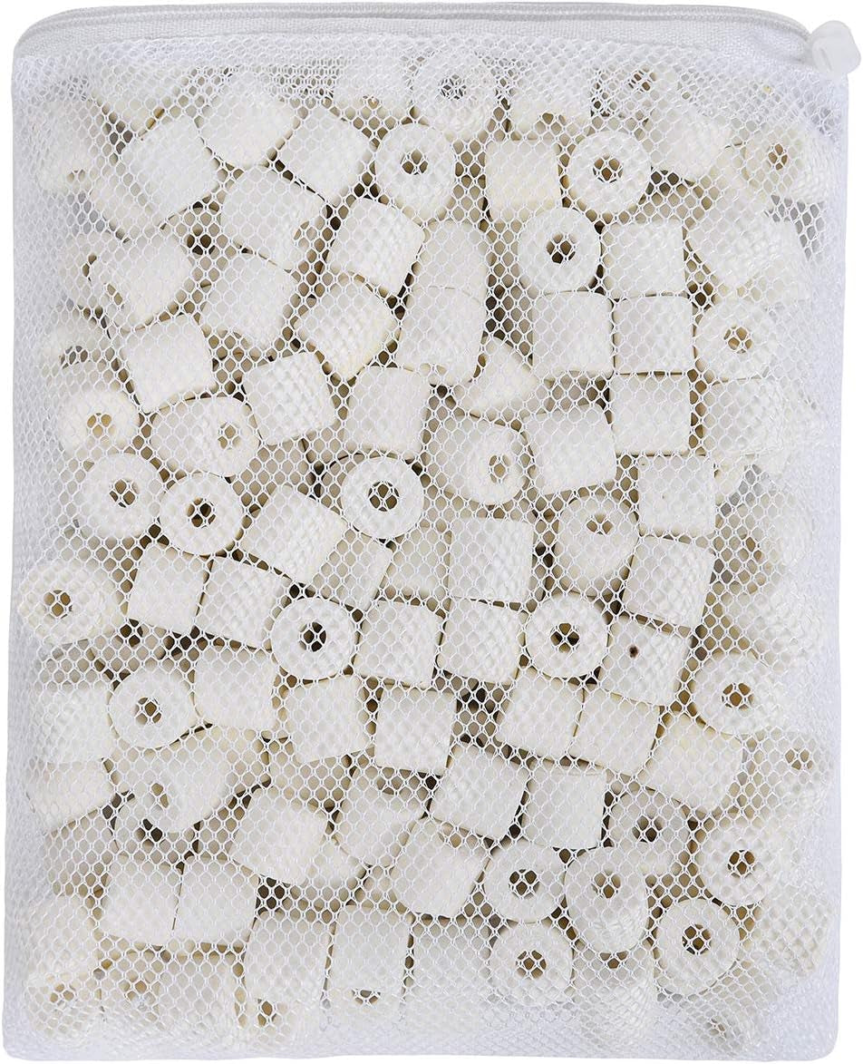 Aquarium Fitler Media Ceramic Rings, Bio Ceramic Filter Media for Pond Fish Tank Canister Filter (6 Lbs)