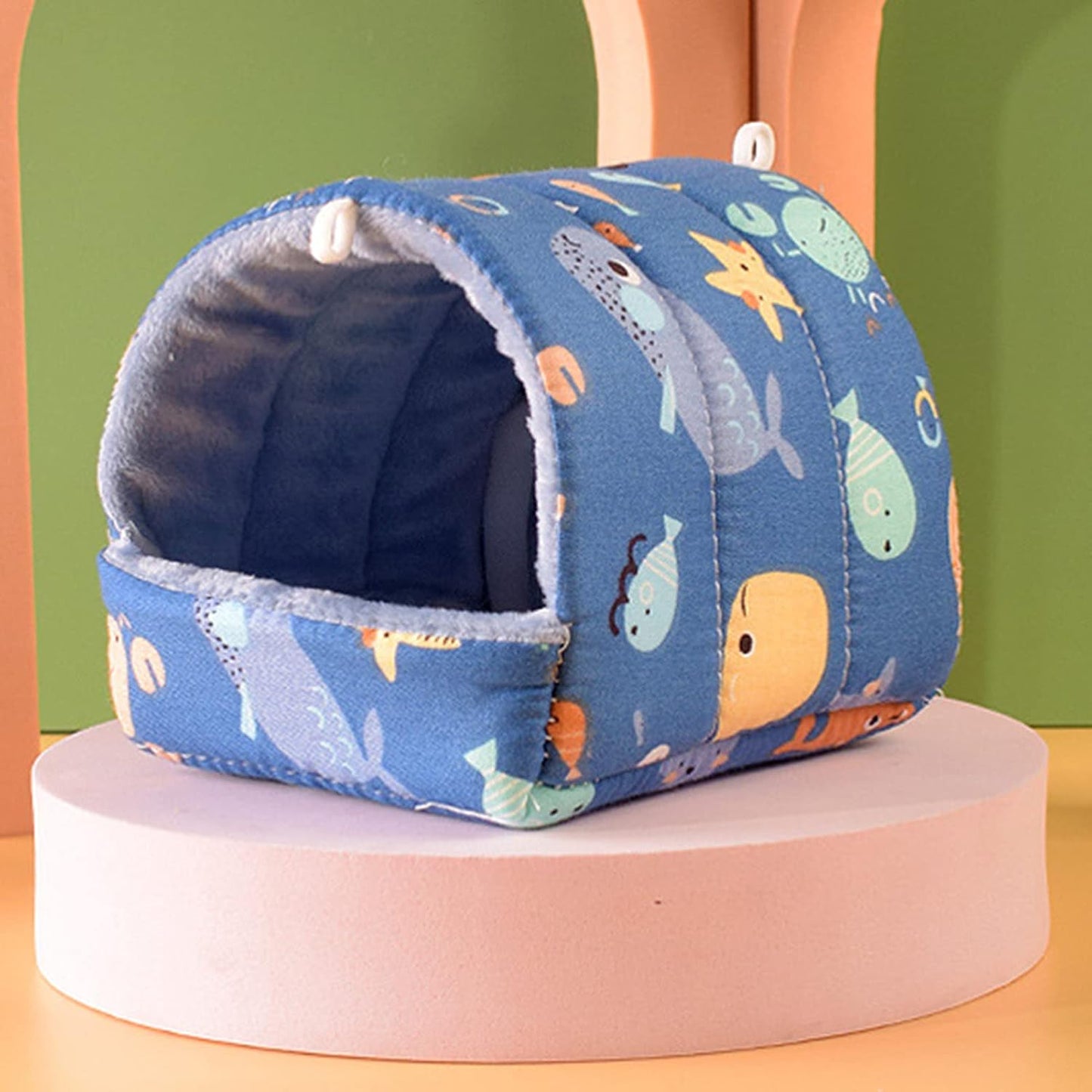 Guinea Pig Bed Cave Cozy Hamster House Hideout Hide House Small Animal Dwarf Rabbits Hedgehog Bearded Dragon Winter Nest Squirrel Hamster Cage Accessories Seaworld L