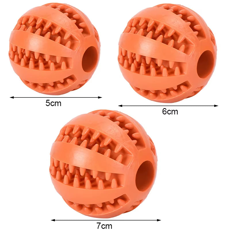 Pet Dog Toys Natural Rubber Food Ball Toy Soft Tooth Clean Treat Ball for Small Dog Cat Interactive Elasticity Puppy Chew Toy