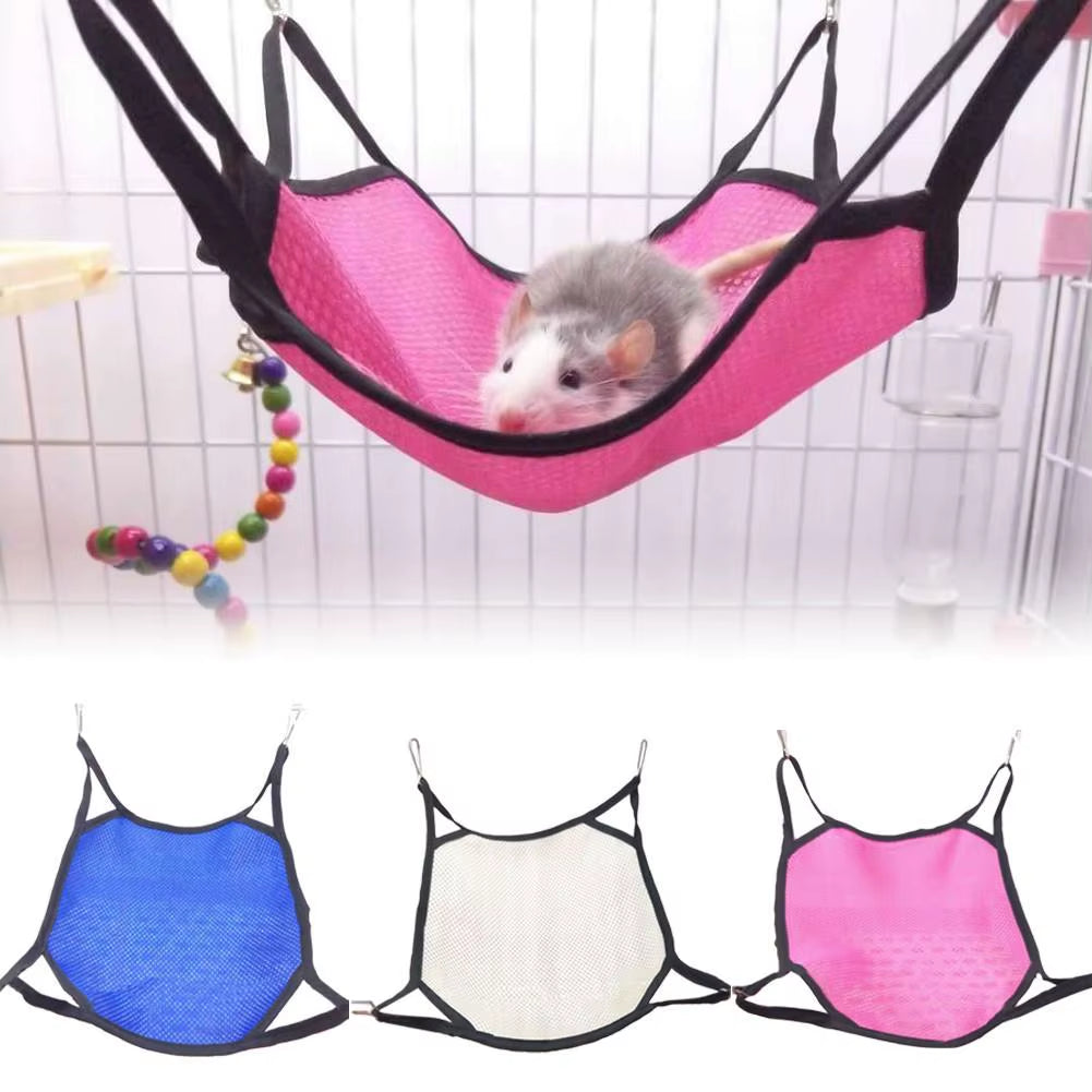 Pet Hammock Soft Summer Breathable Mesh Cloth Chinchilla Squirrel Hanging Nest Hamster Sleeping Bed Small Pets Supplies