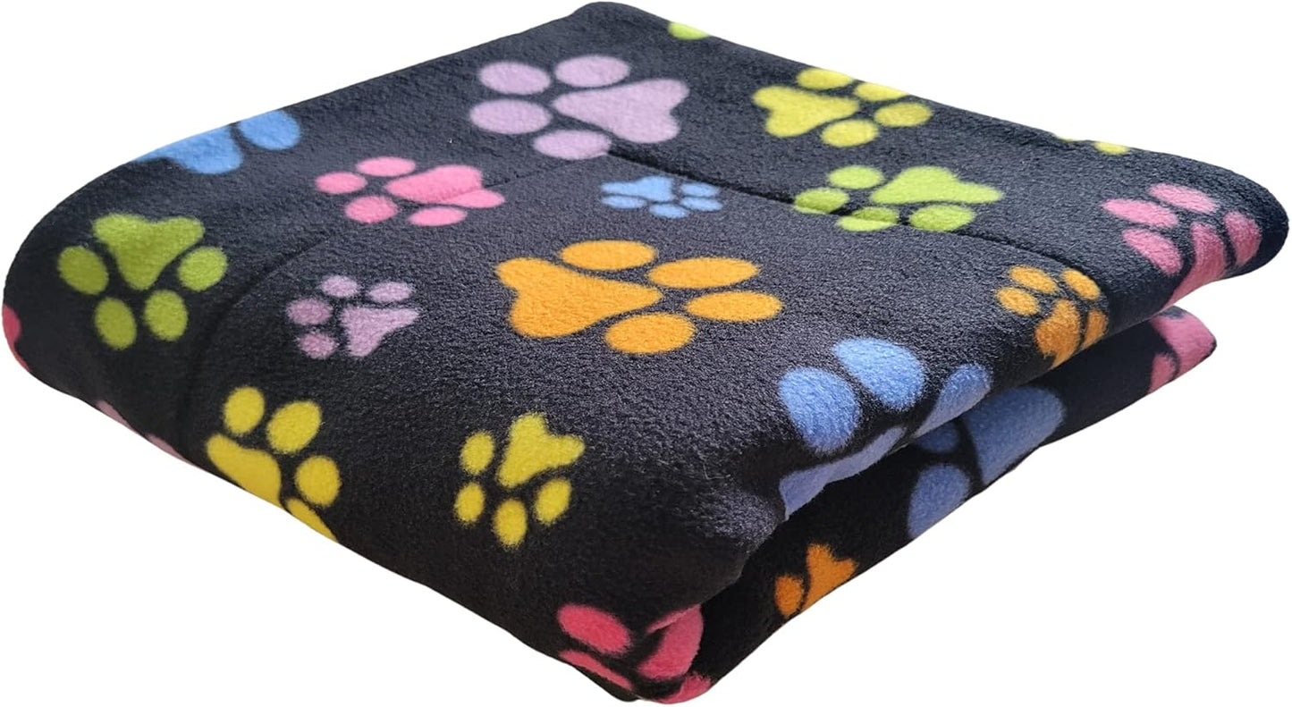 Courtney'S Fleece Cage Liner | Multiple Prints & Sizes | Midwest | C&C | Guinea Pig Fleece | Hedgehog Fleece | Reversible | Machine Washable (30X18 for Liner or Lap Pad, Colorful Paw)