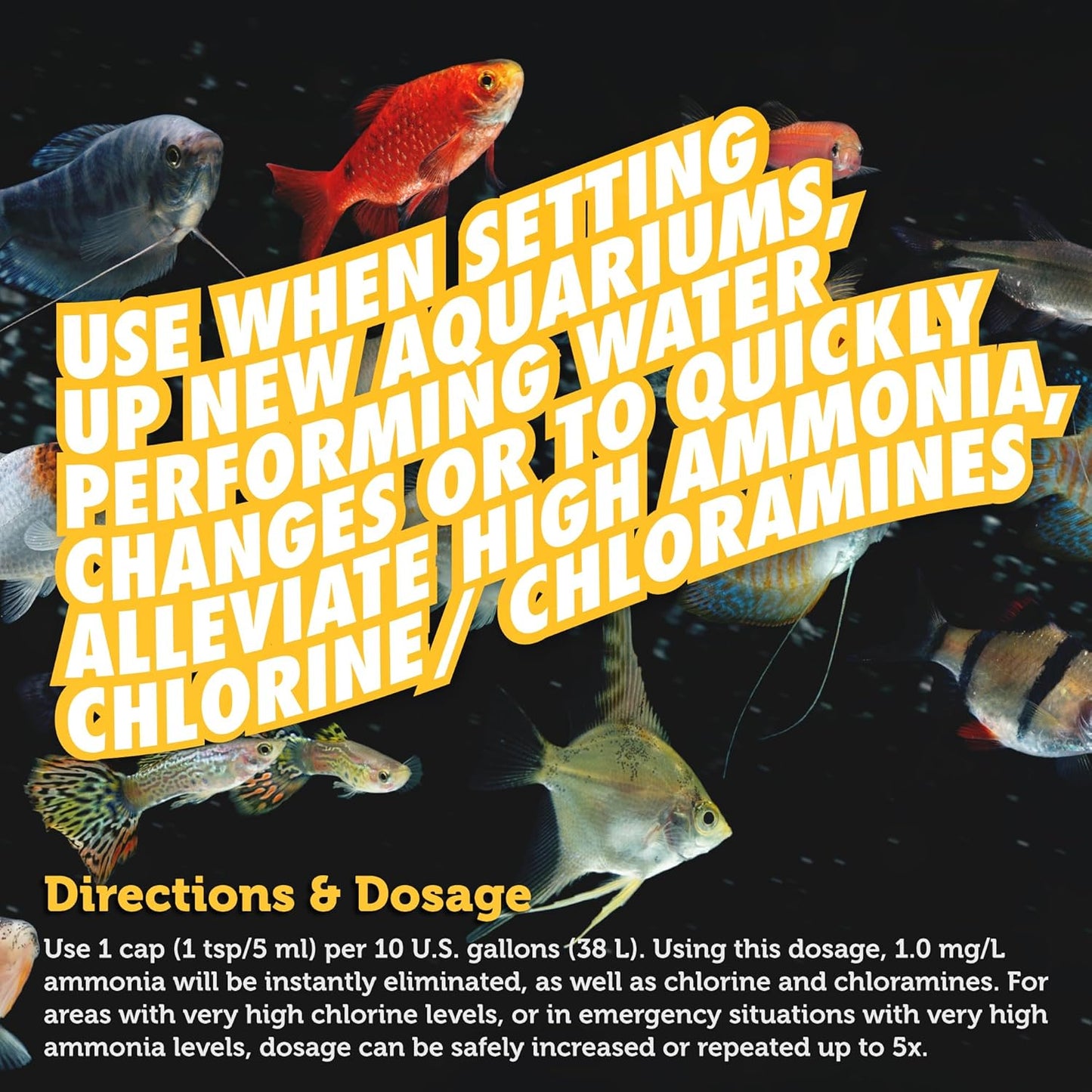 ACCR Water Conditioner Instantly Removes Toxic Ammonia/Chlorine & Chloramines for Fresh & Salt Water Aquariums (16-Ounce)