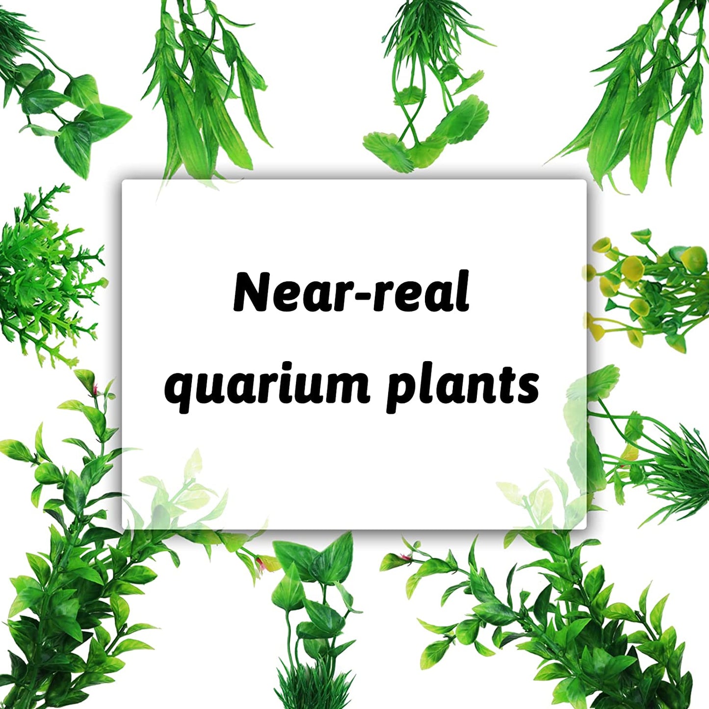 10Pcs Artificial Fish Tank Plants Fake Plastic Water Green Plants Aquarium Decor