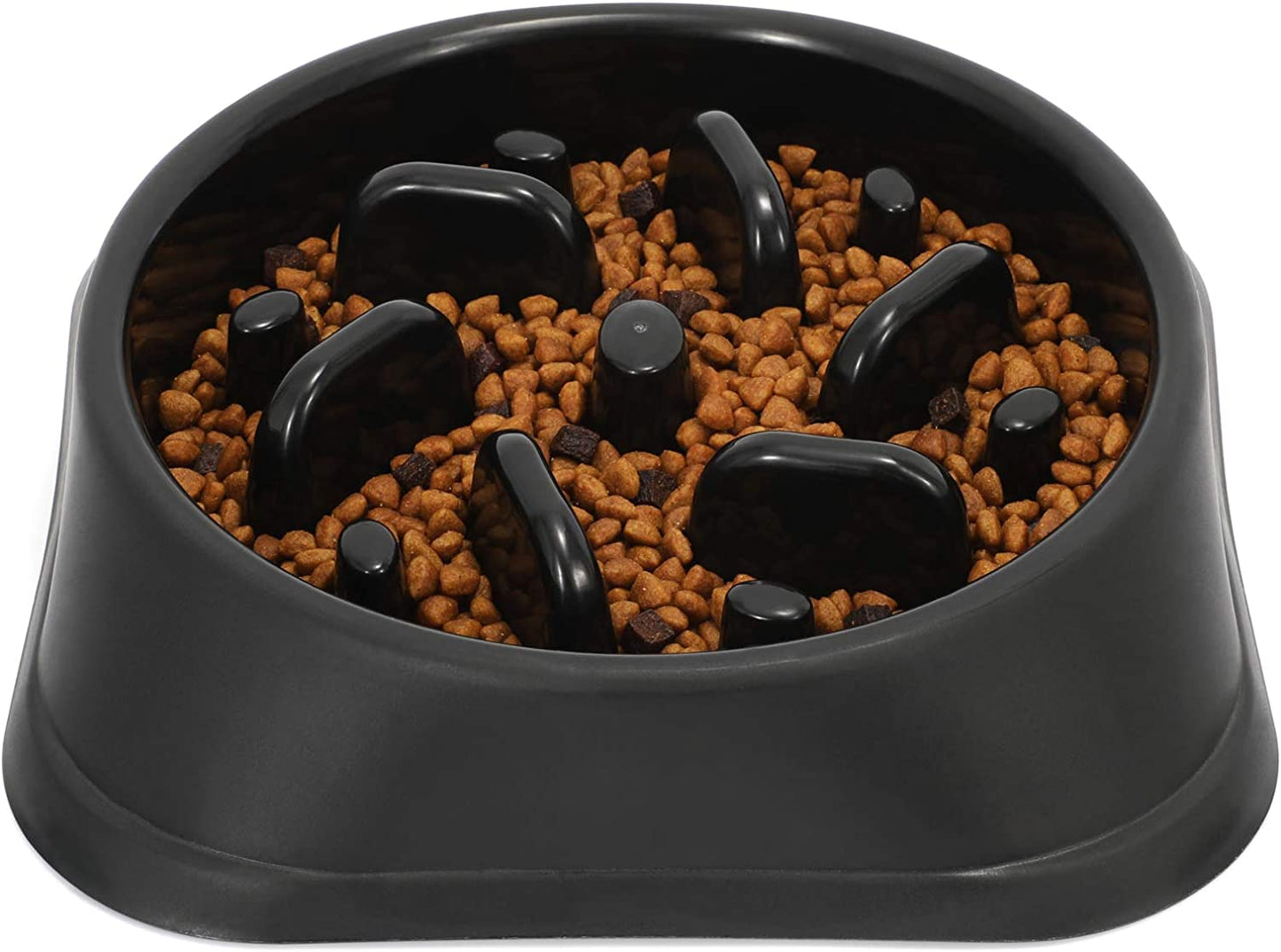 Slow Feeder Large Dog Bowls Slow Eating Pet Bowl Eco-Friendly Non-Toxic Preventing Choking Healthy Design Bowl for Large Dog Pet Stop Bloat Bowl(Black)