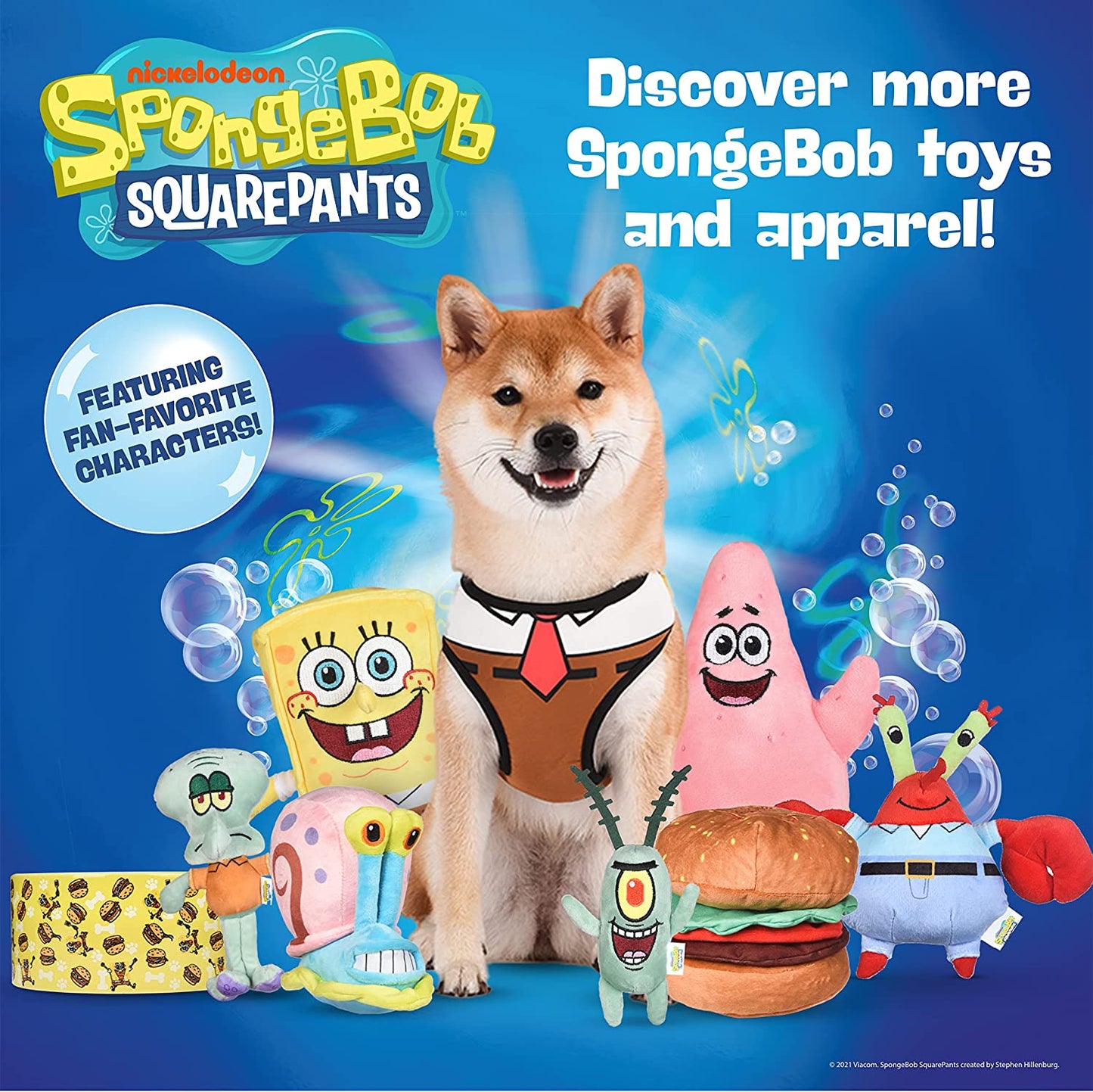 Spongebob Squarepants for Pets Dog Harness, Large | Large Dog Harness for Pets | Soft and Comfortable Dog Harness, Officially Licensed by | Spongebob Dog Apparel & Accessories