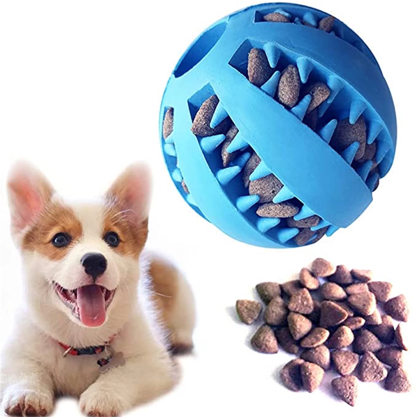 Soft Pet Dog Toy Rubber Dog Ball Toy Elasticity Interactive Toothclean Dog Chew Toy