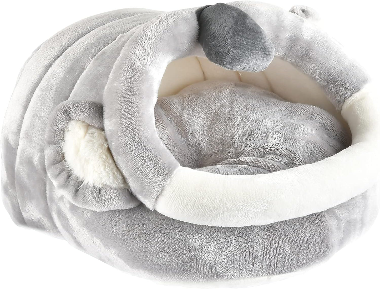 Small Animal Bed House with Bed Mat, Lovely Design and Super Soft & Warm, Made for Rabbit, Guinea Pig, Hamsters & Bunny (Koala)