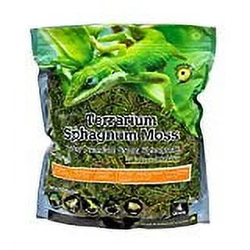Terrarium Sphagnum Green Moss, 4Qt Stand-Up Pouch Reptile