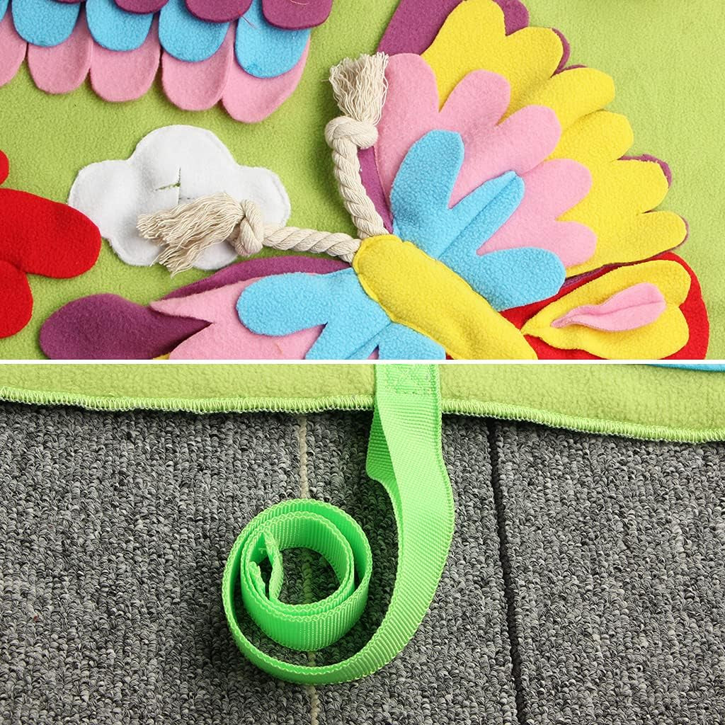 Snuffle Mat Dogs, Slow Feeding Mat for Dogs Durable Training Pad Puzzle Toy for Stress Release,Butterfly