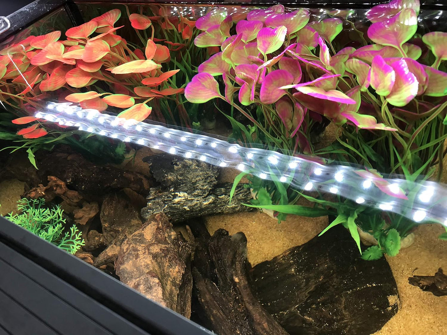 2 Pcs Aquarium Decorations Fish Tank Artificial Water Plants Made of Soft Plastic