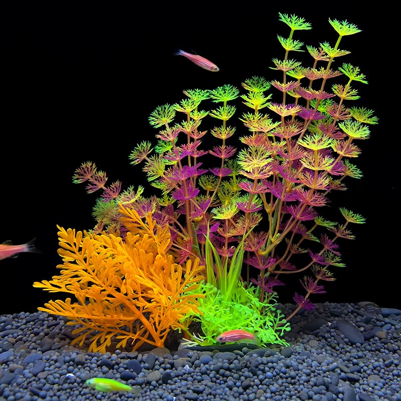 Artificial Aquarium Decor Plants Plastic Aquatic Plants Underwater Plants Aquarium Accessories 