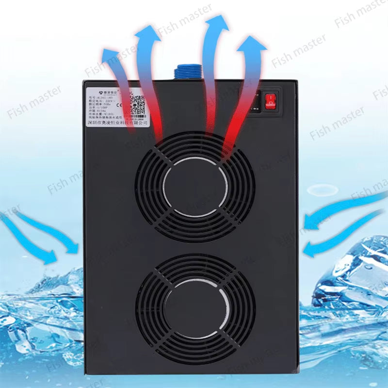 160L 300L 500L Marine Tank Chiller Water Cooling Machine Suitable Aquarium for Reef Coral Jellyfish Shrimp Water Plants
