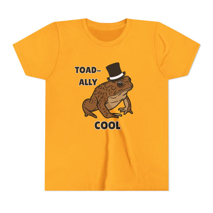 Toad-ally Cool Toad Youth Tee - Fun Frog Design Shirt for Kids, Funny Toad T-Shirt