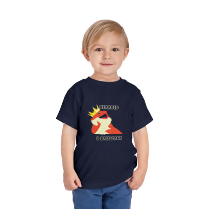 Toddler Sizes: Bearded & Brilliant Bearded Dragon Crown Toddler Tee - Fun Kids Reptile T-Shirt, Playdate Outfit, Unique Toddler Fashion, Cute Child's Clothing
