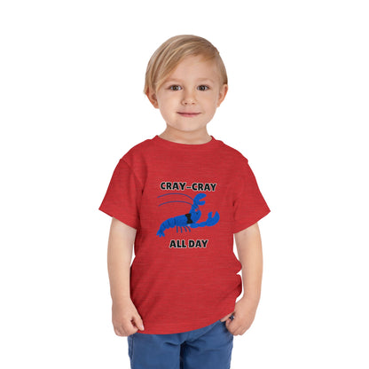 Toddler Sizes: Cray Cray All Day Crayfish Mini Lobster T-Shirt, Cray Cray All Day Tee, Blue Crayfish, Cute Kids Shirt, Funny Summer Shirt, Nautical Ocean Party Outfit, Gift for Little Ones