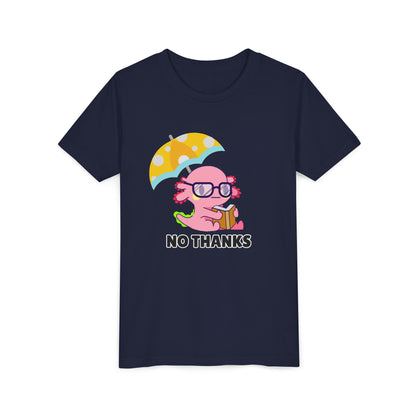 Axolotl "No Thanks" Umbrella Youth Short Sleeve Tee