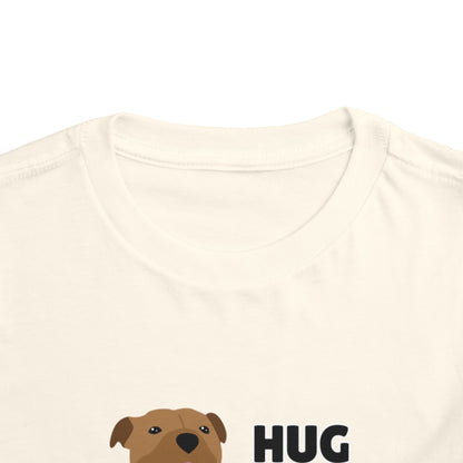 Toddler Sizes: Hug a Pitbull, Animal Rescue, Animal Adoption, Pit Bull Love Tee - Cute Short Sleeve Shirt for Kids, Animal Lovers Gift, Dog Lover Apparel, Playful Toddler Outfit, Funny Pet Tee