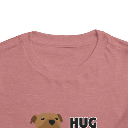 Toddler Sizes: Hug a Pitbull, Animal Rescue, Animal Adoption, Pit Bull Love Tee - Cute Short Sleeve Shirt for Kids, Animal Lovers Gift, Dog Lover Apparel, Playful Toddler Outfit, Funny Pet Tee