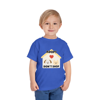 Toddler Sizes: Adopt Don't Shop Toddler Tee, Animal Rescue, Cute Animal Lover Shirt, Kids Apparel, Pet Adoption Awareness, Gift for Animal Lovers