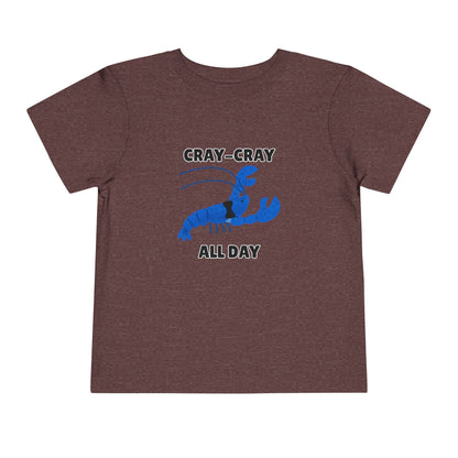 Toddler Sizes: Cray Cray All Day Crayfish Mini Lobster T-Shirt, Cray Cray All Day Tee, Blue Crayfish, Cute Kids Shirt, Funny Summer Shirt, Nautical Ocean Party Outfit, Gift for Little Ones