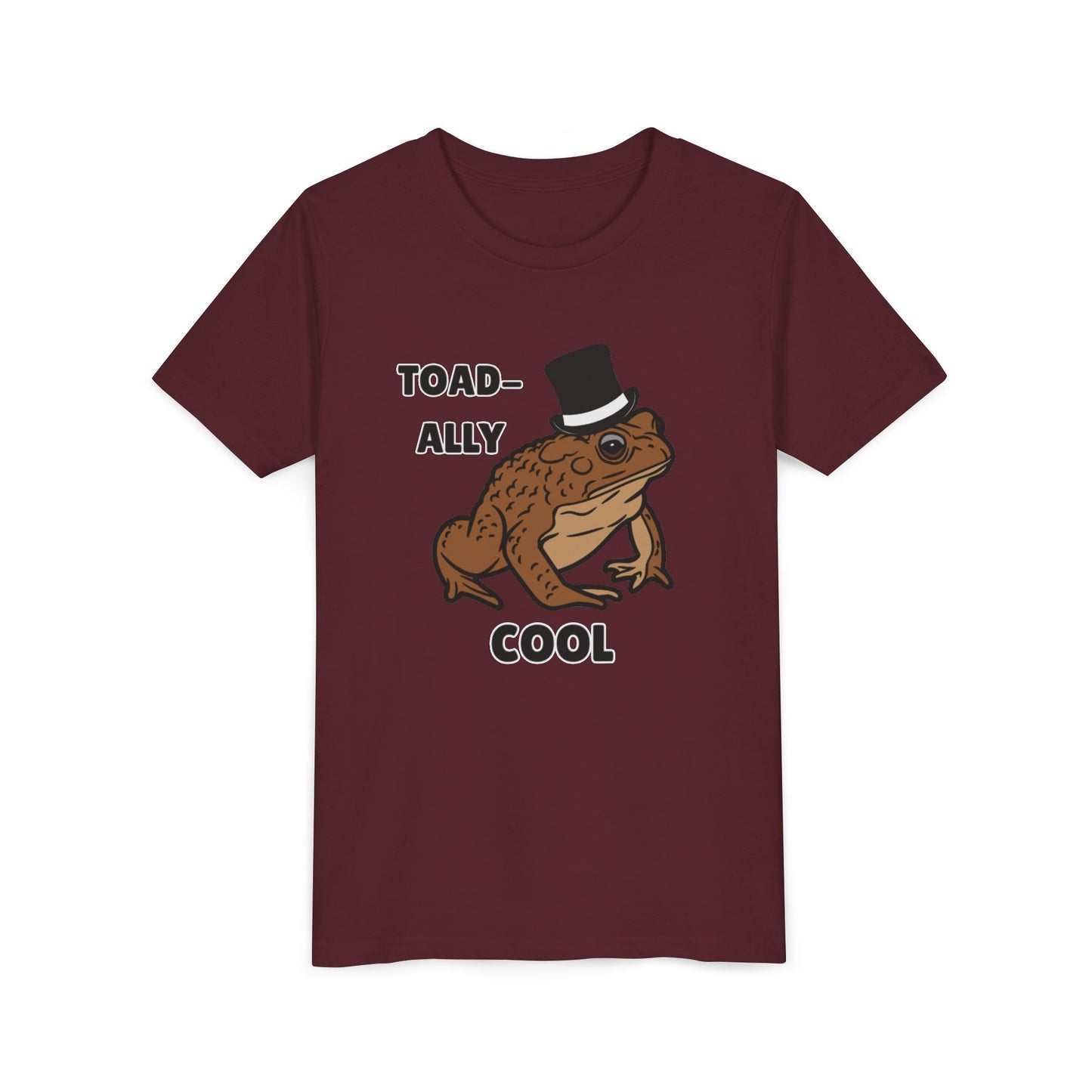 Toad-ally Cool Toad Youth Tee - Fun Frog Design Shirt for Kids, Funny Toad T-Shirt
