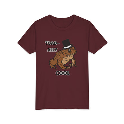 Toad-ally Cool Toad Youth Tee - Fun Frog Design Shirt for Kids, Funny Toad T-Shirt