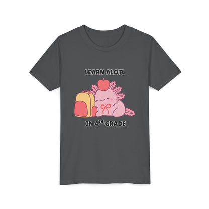 Learn Alotl in -- Grade (Customizable) Axolotl Back to School Youth Short Sleeve Tee